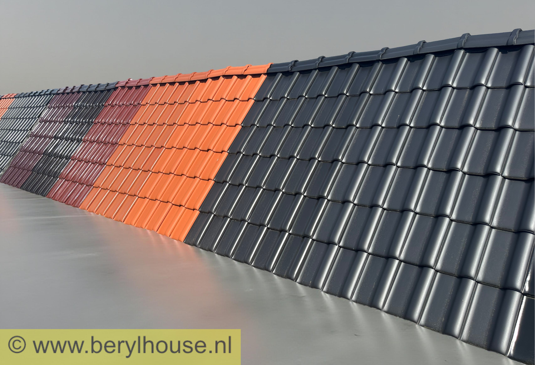 Dakpannen donker bruin hoogglans FD 10 (per m2)