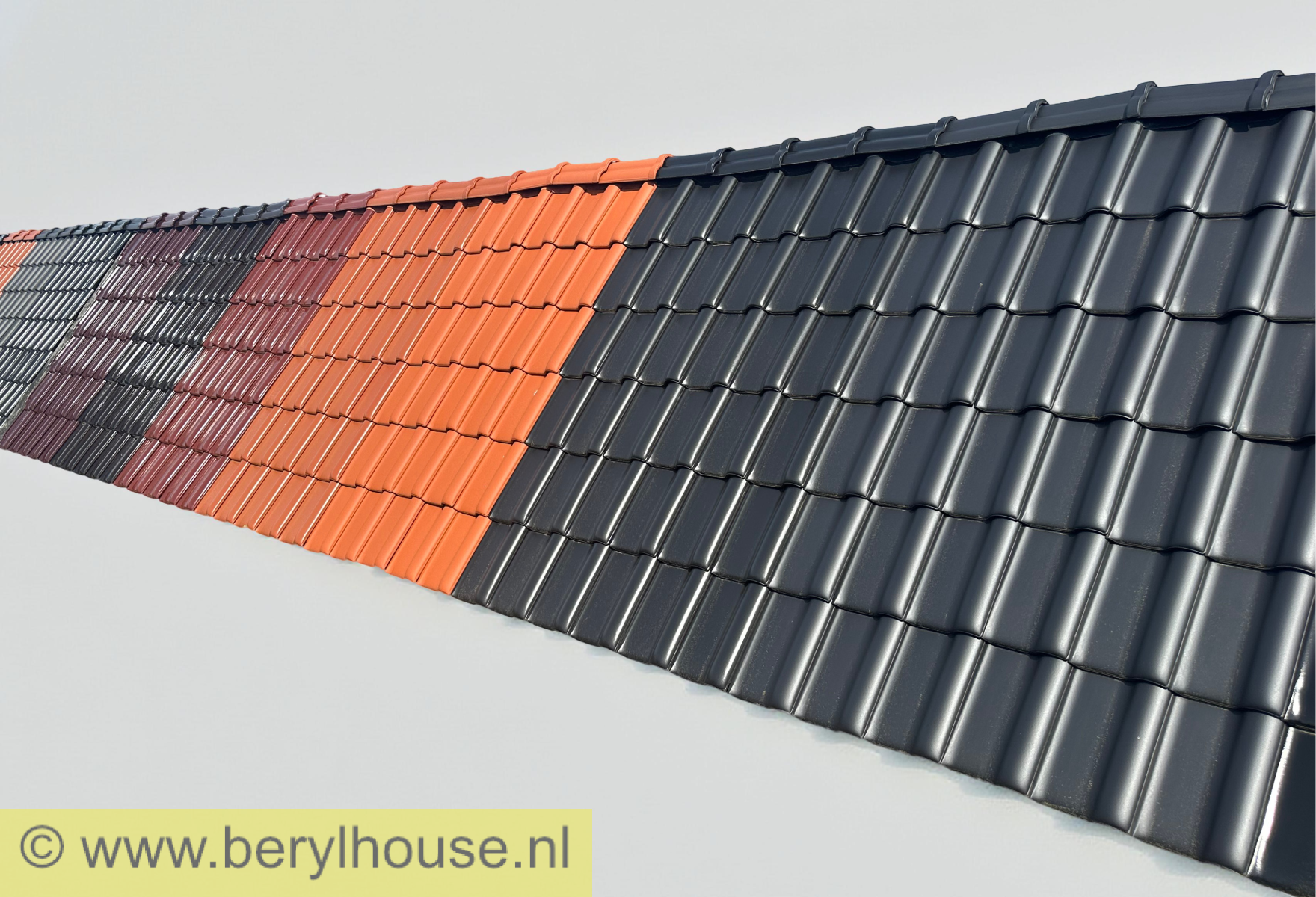 Dakpannen donker bruin hoogglans FD 10 (per m2)