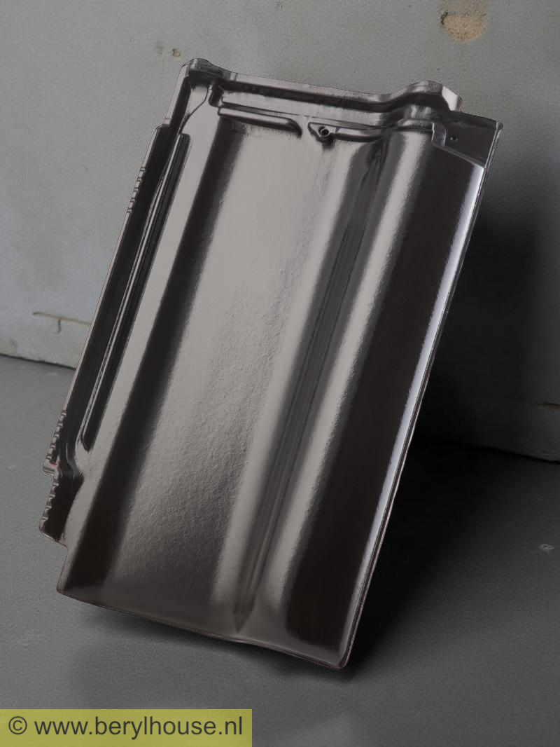 Dakpannen zwart mat verglaasd FD 10 (per m2)