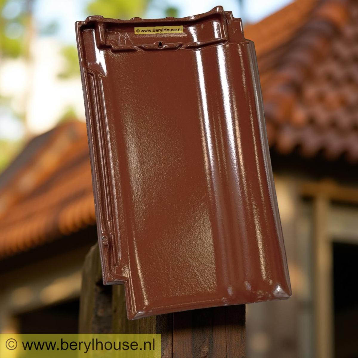 Dakpannen kastanjebruin engobe FD 10,5 (per m2)