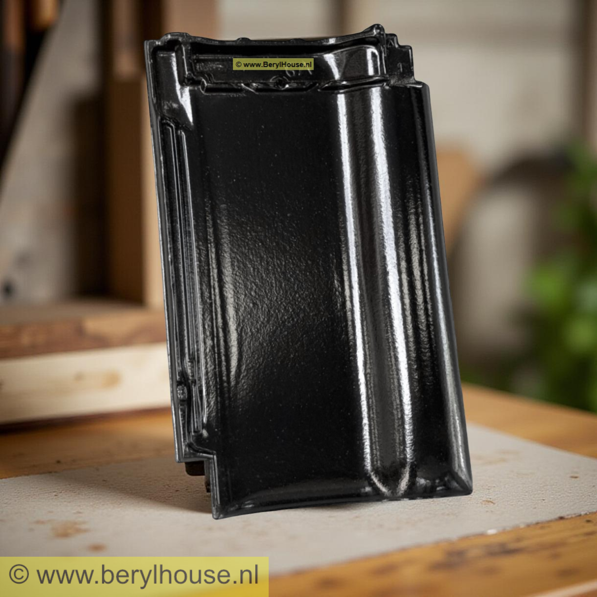 Dakpannen zwart mat verglaasd FD 10,5 (per m2)