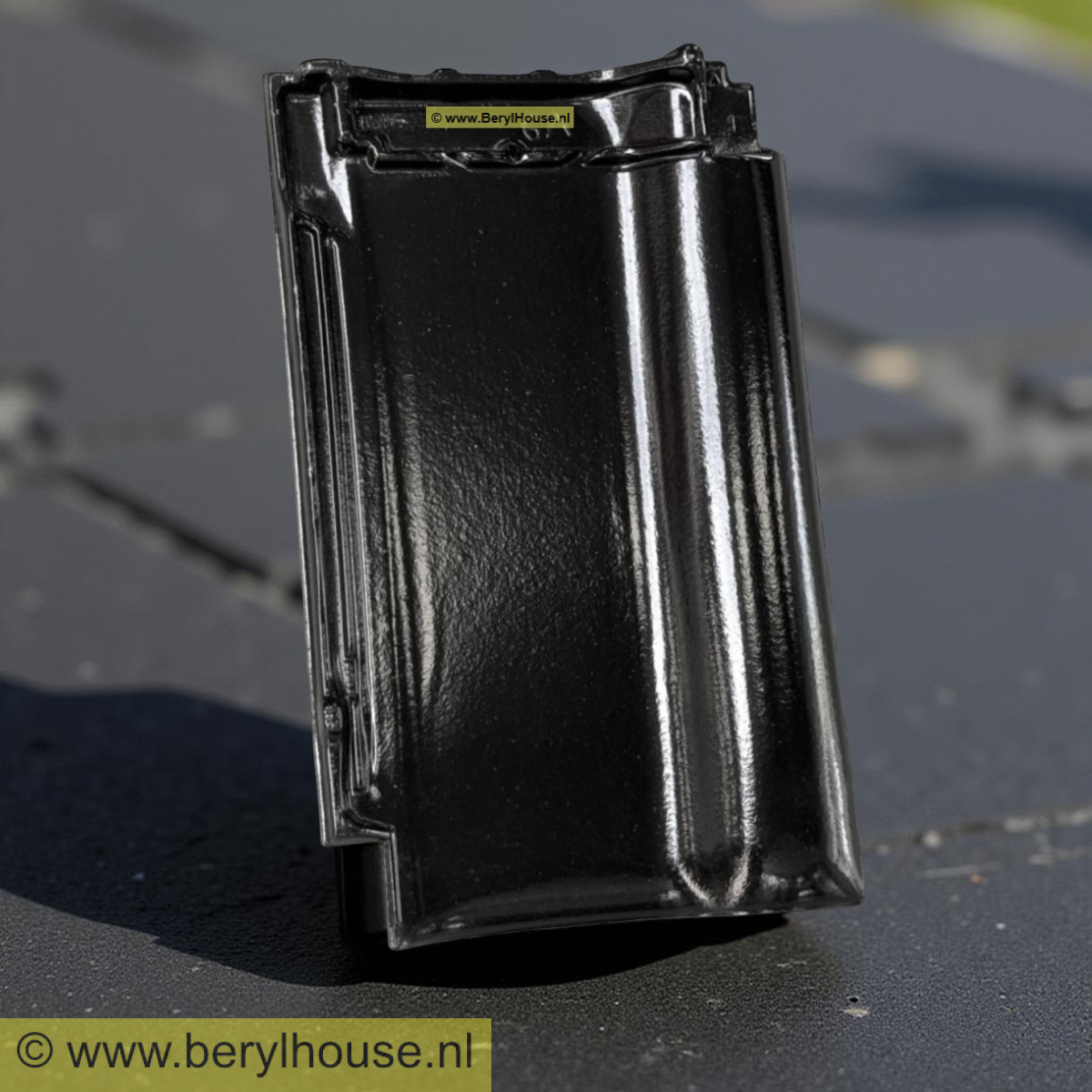 Dakpannen zwart mat verglaasd FD 10,5 (per m2)