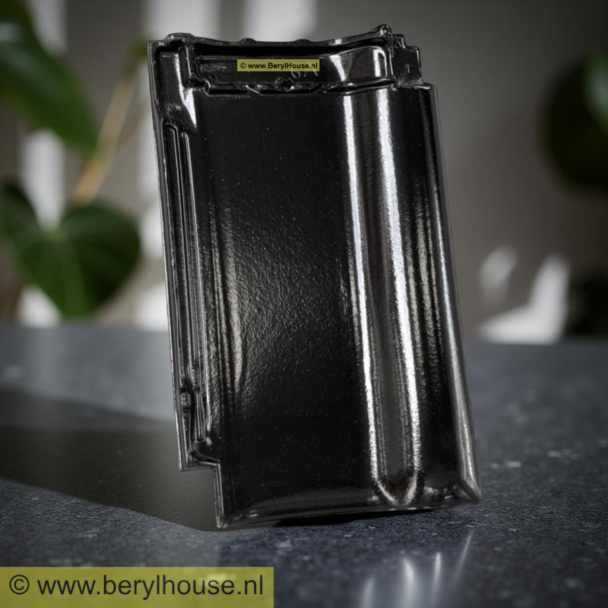 Dakpannen zwart mat verglaasd FD 10,5 (per m2)