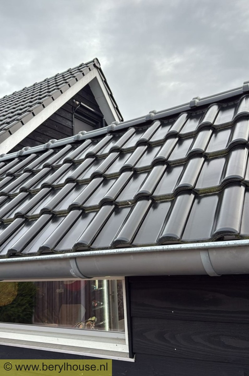 Dakpannen zwart mat verglaasd FD 12,3 (per m2)