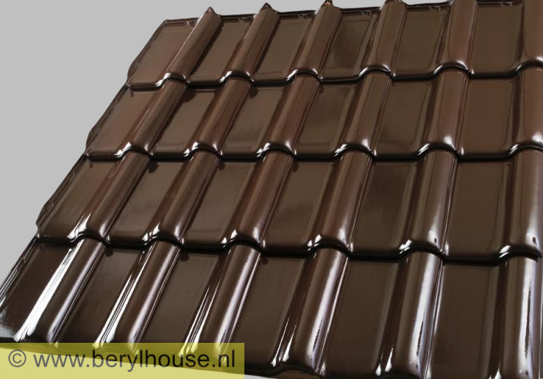 Dakpannen bruin hoogglans FD 9,5 (per m2)