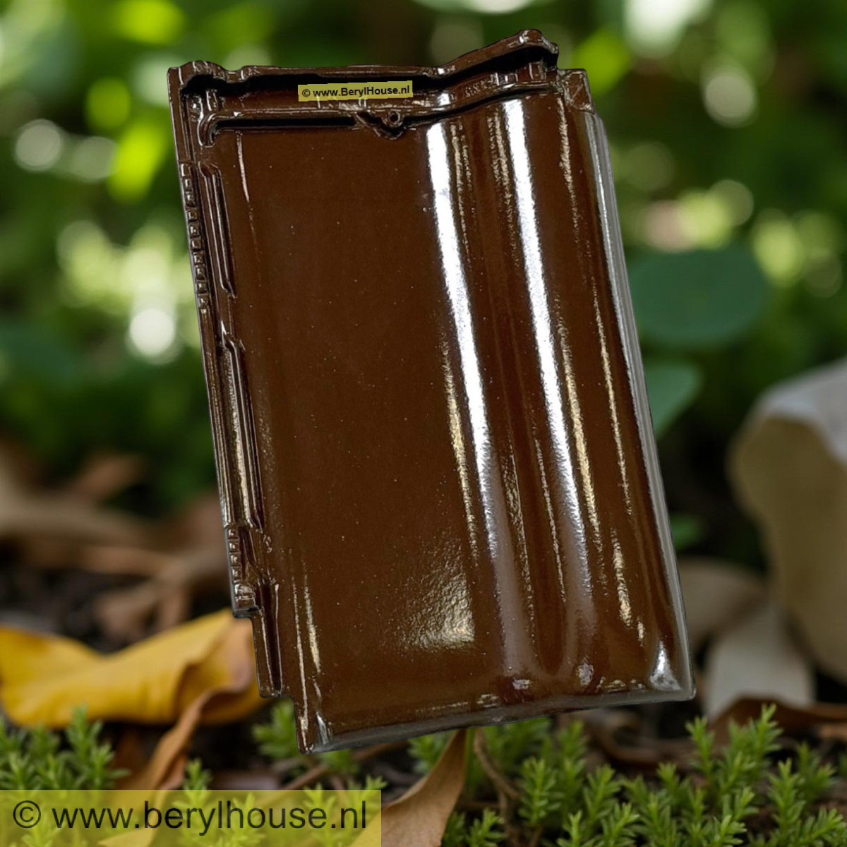 Dakpannen bruin hoogglans FD 9,5 (per m2)