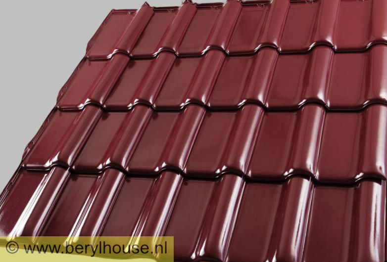 Dakpannen wijnrood mat verglaasd FD 9,5 (per m2)