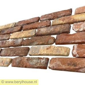 Baksteenstrippen kloostermoppen rood geel 250x22x68 mm (per m2)