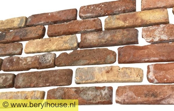 Baksteenstrippen kloostermoppen rood geel 250x22x68 mm (per m2)