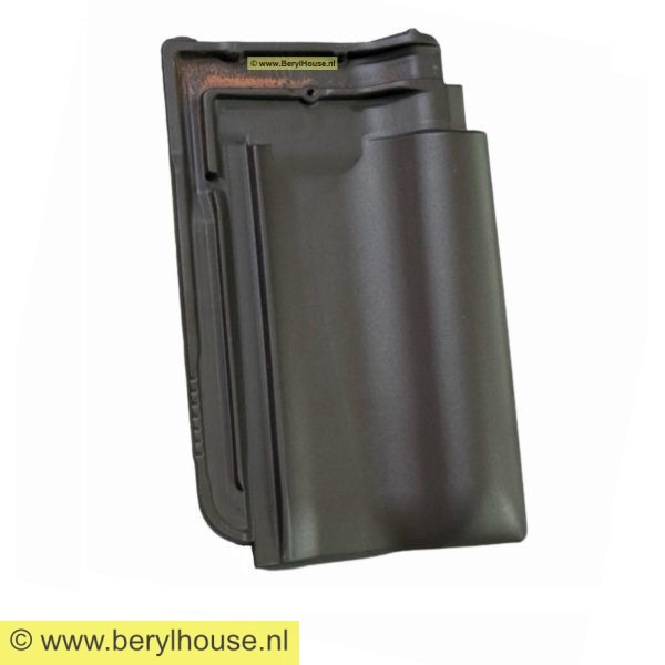 Dakpannen oud zwart engobe FD 15 (per m2)