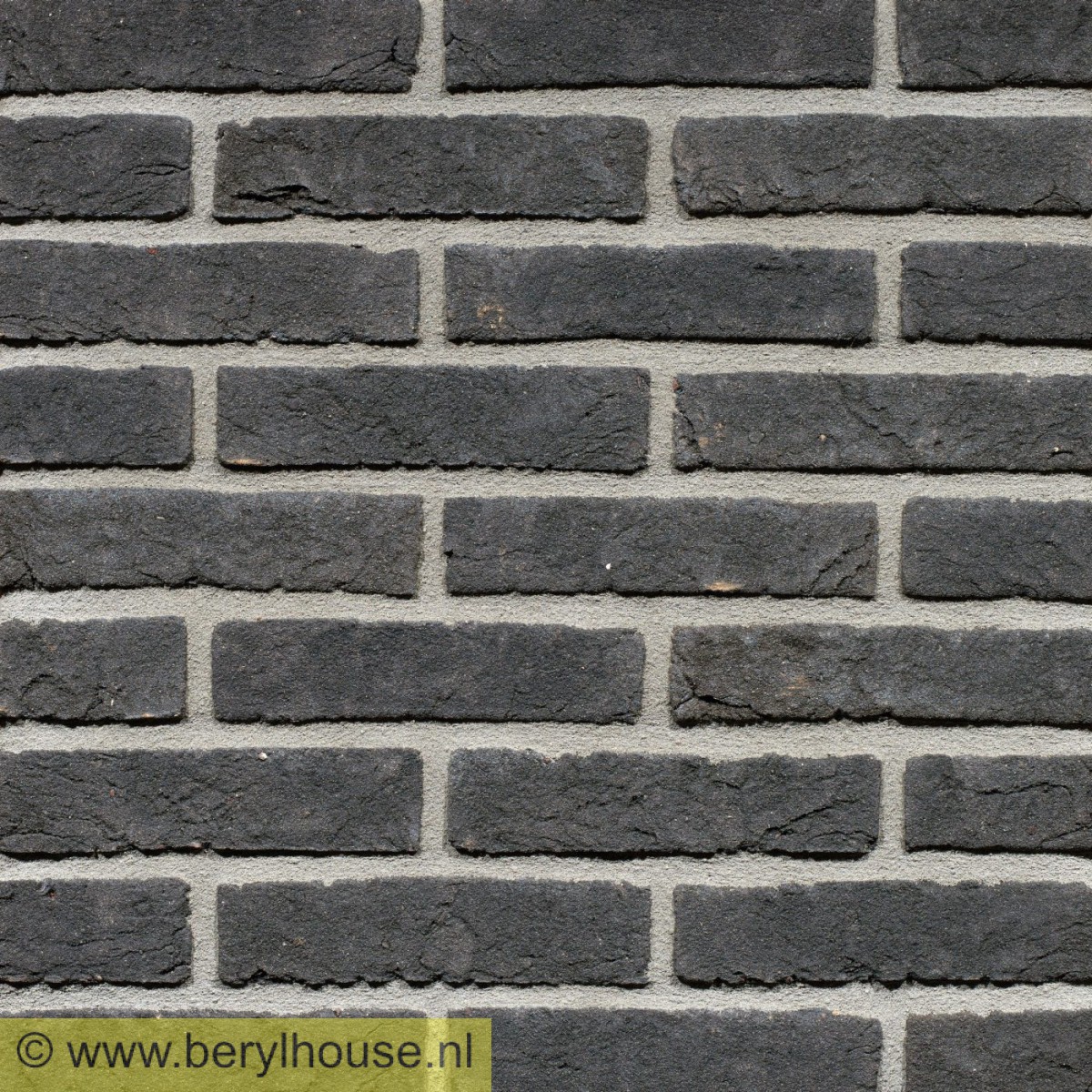 Zwarte metselstenen van Beryl House.