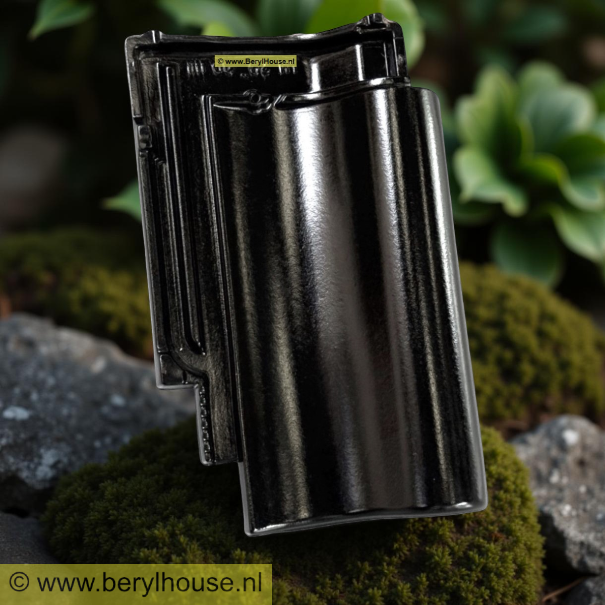 Dakpannen zwart mat verglaasd OVH 14,3 (per m2)