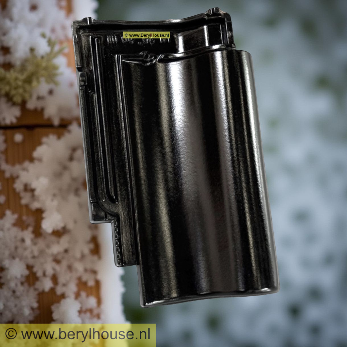 Dakpannen zwart mat verglaasd OVH 14,3 (per m2)