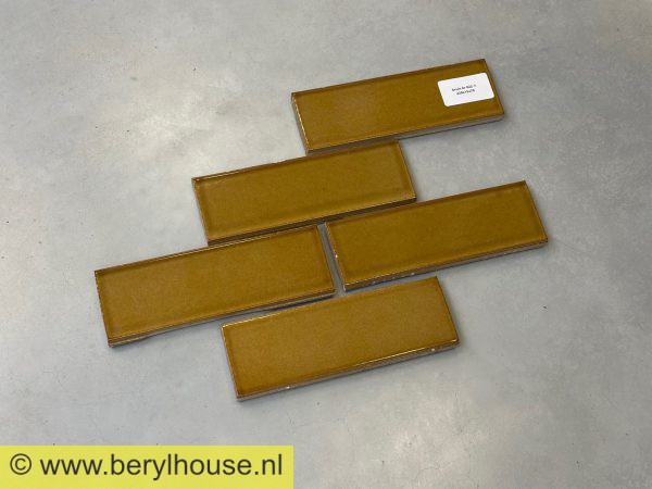 Baksteenstrippen St. Joris bruin strengpers geglazuurd 220x70x15mm (per m2)