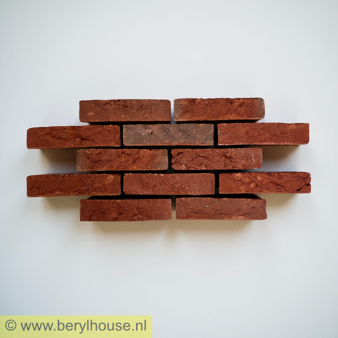 Baksteenstrippen rood genuanceerd handvorm WF (per m2)