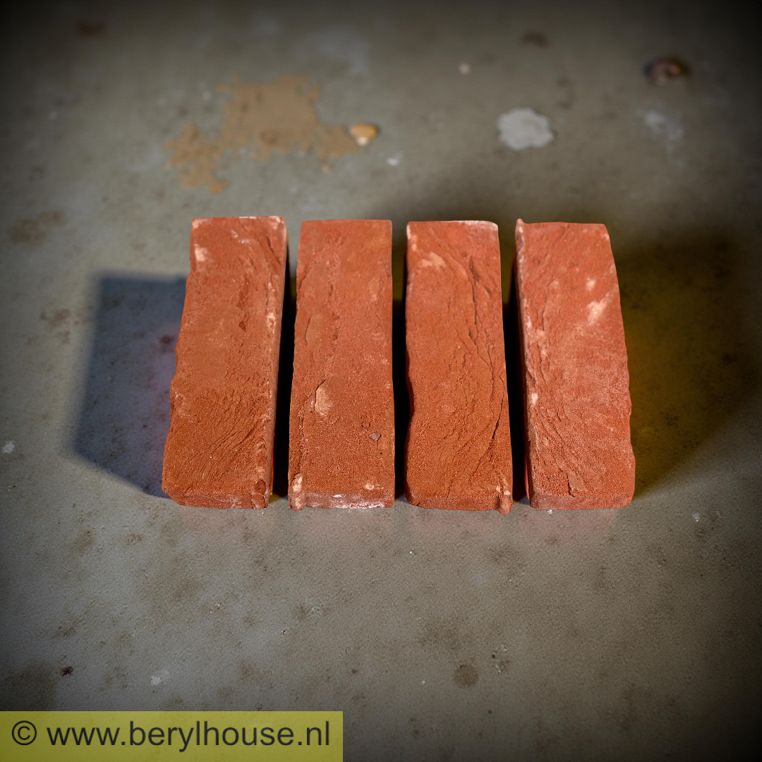 Baksteenstrippen rood handvorm DF (per m2)