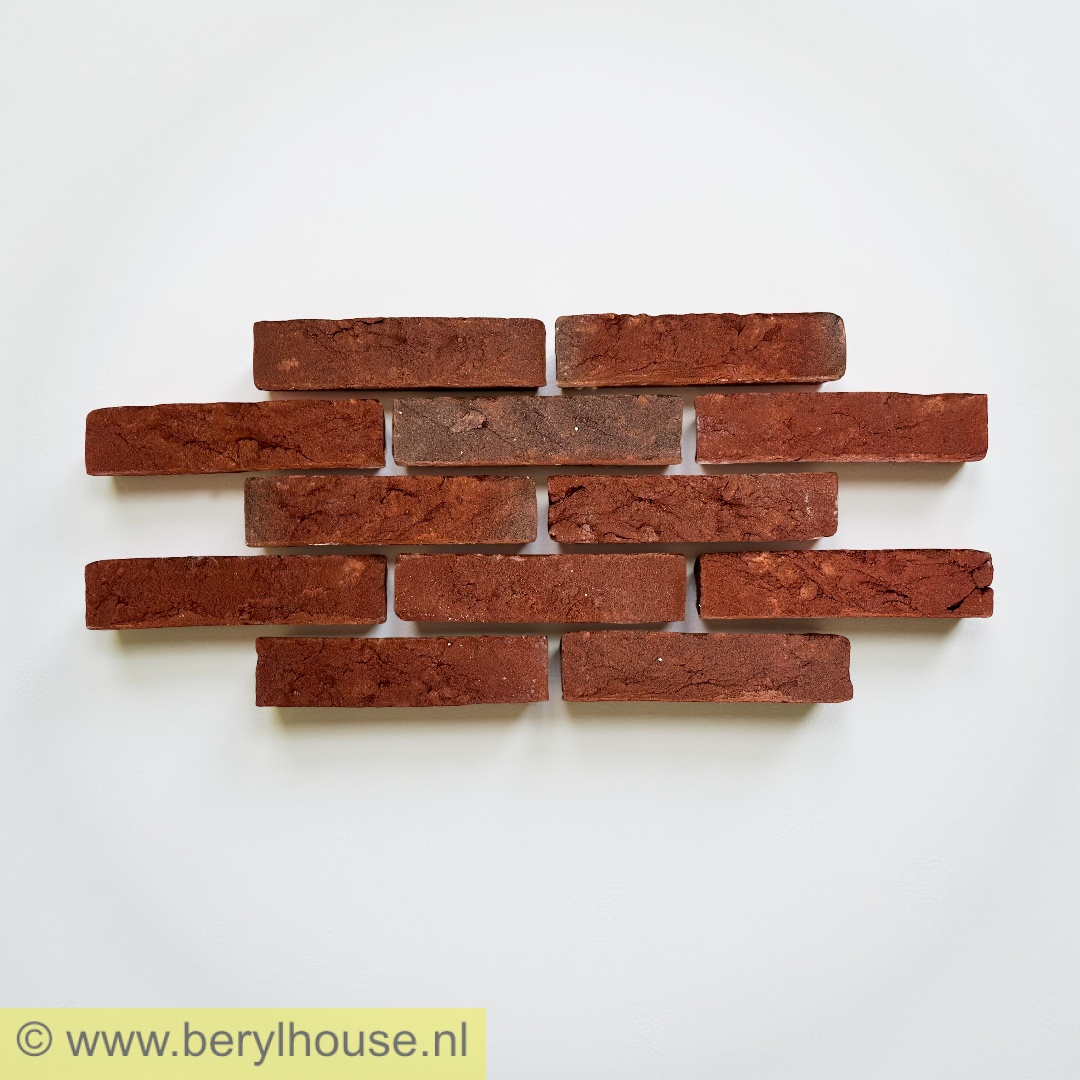 Baksteenstrippen rood genuanceerd handvorm WF (per m2)