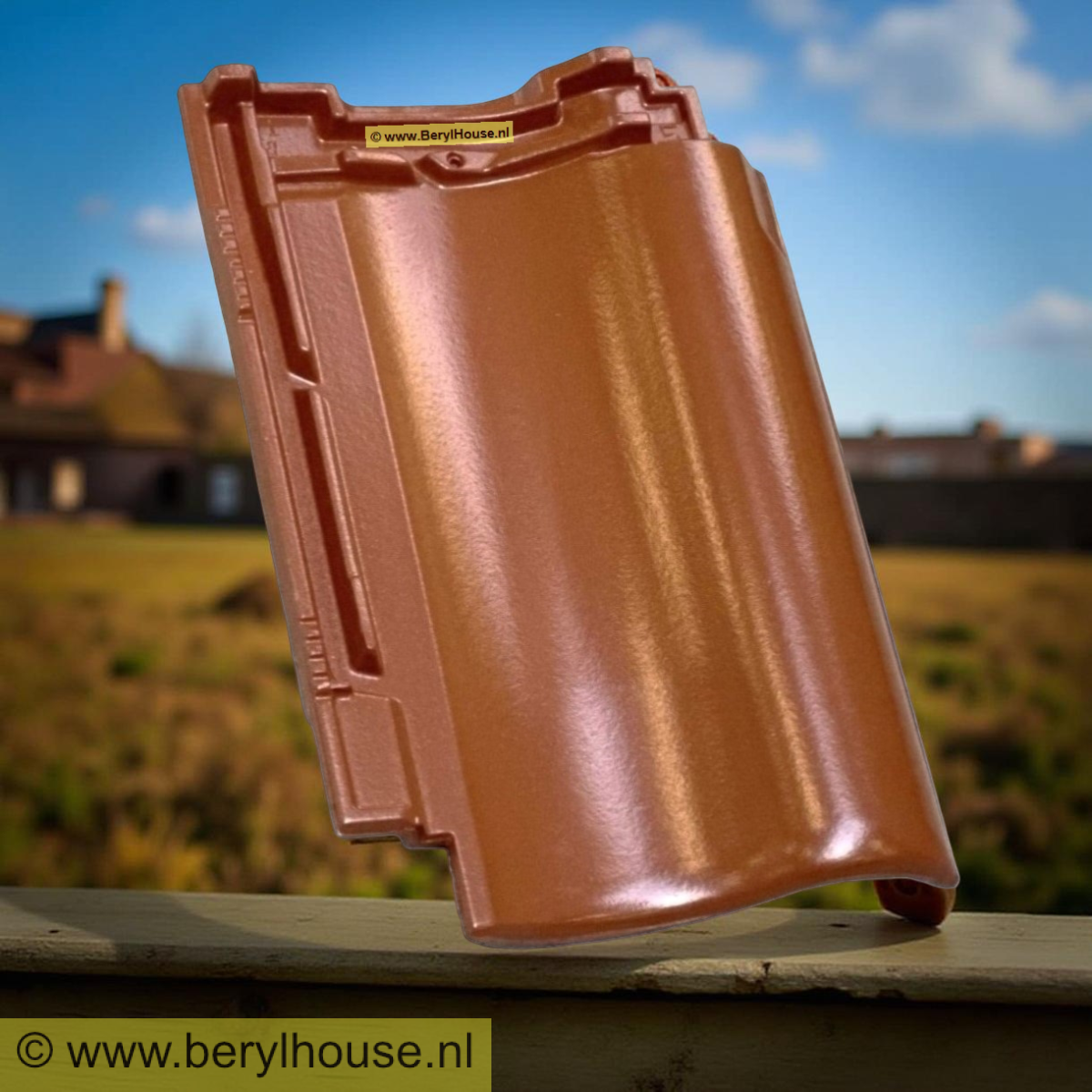 Dakpannen rood engobe OVH 11 (per m2)