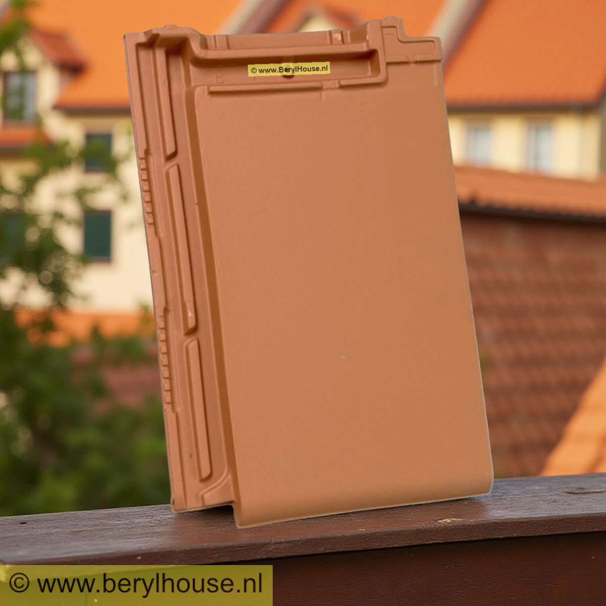 Dakpannen natuurrood engobe VLAKKE DAKPAN 11,8 (per m2)