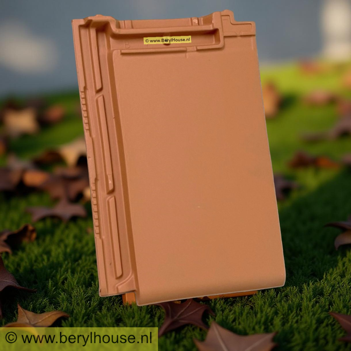 Dakpannen natuurrood engobe VLAKKE DAKPAN 11,8 (per m2)