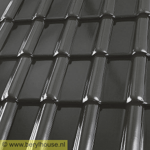 Dakpannen zwart hoogglans FD 10,5 (per m2)