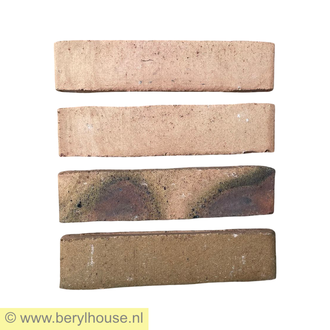 Baksteenstrippen brons rood genuanceerd wasserstrich WF (per m2)