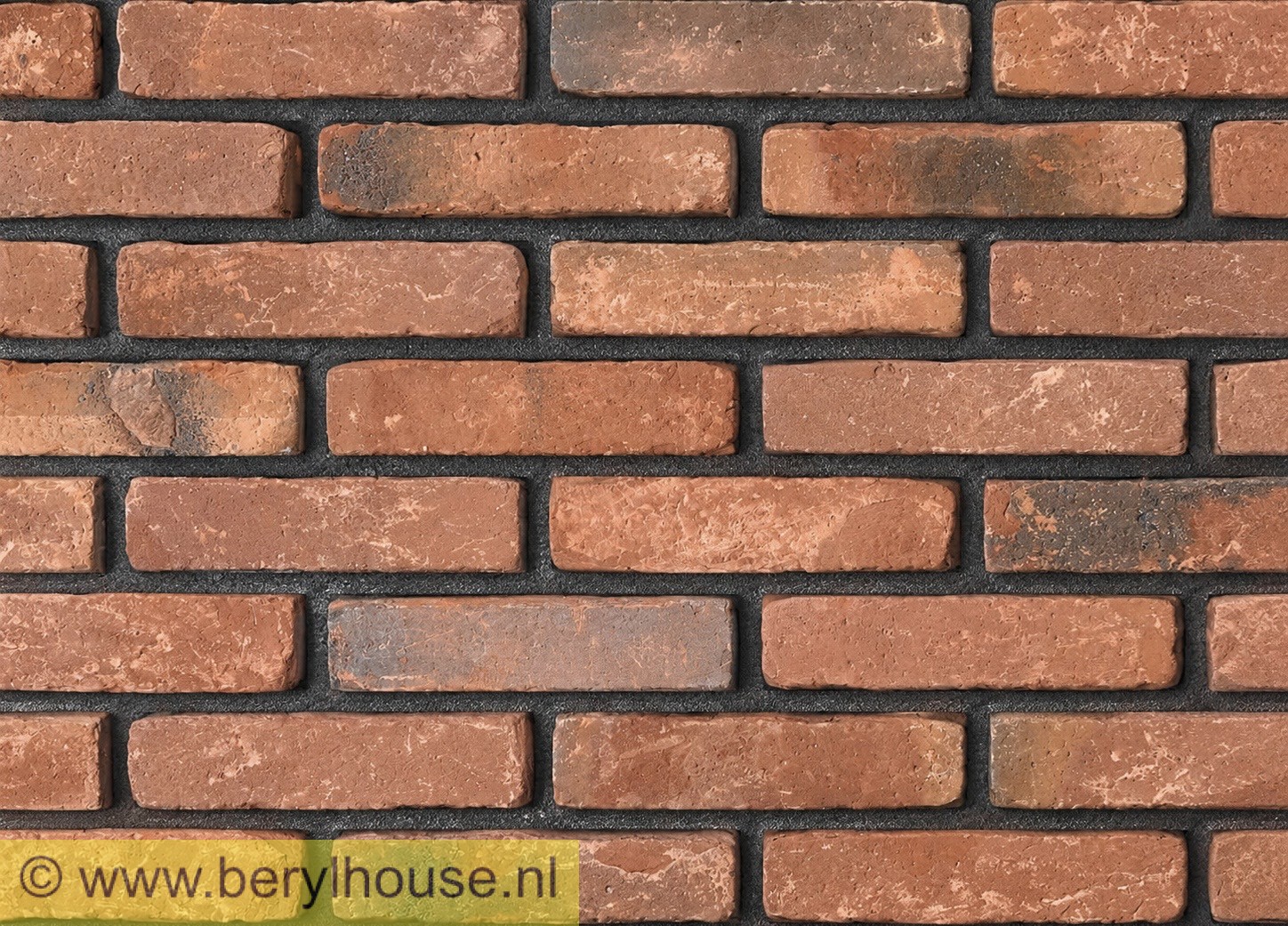 Metselstenen rood gesinterd wasserstrich getrommeld WF (per stuk)